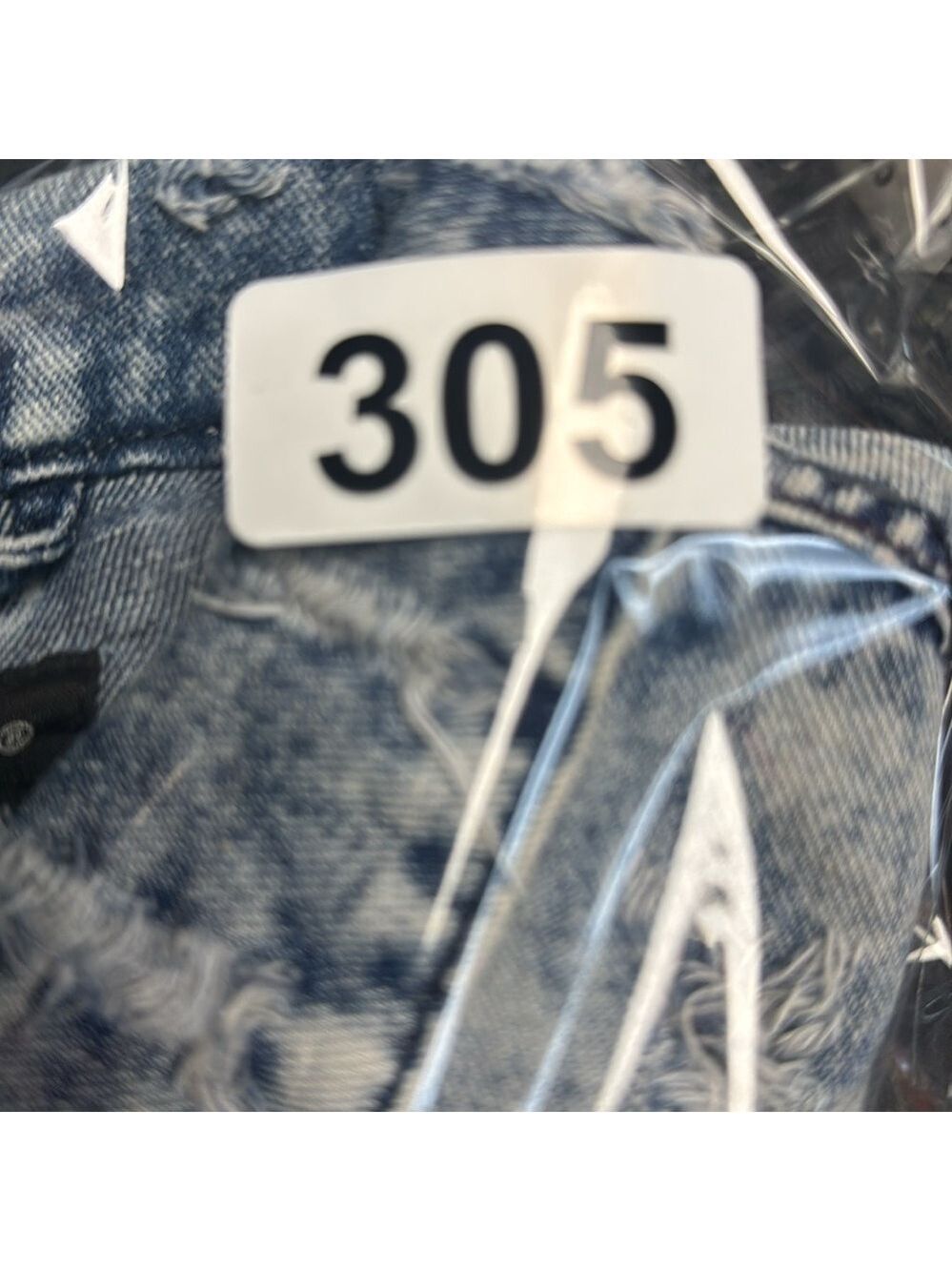 Thrill Women's Distressed Denim Jacket Blue Size L Casual Button-Up - Picture 7 of 7